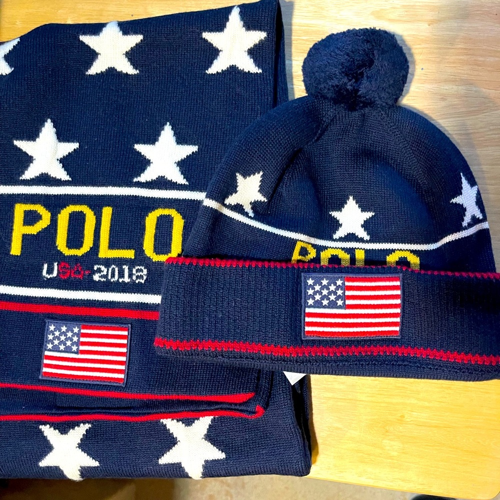🐎Polo set thick LARGE WARM scarf! Nwot
